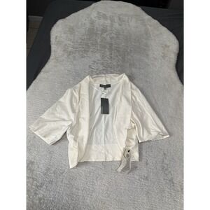 New‎ Donna Ricco New York Off White Cardigan Crop Sweater Plus Size 2X